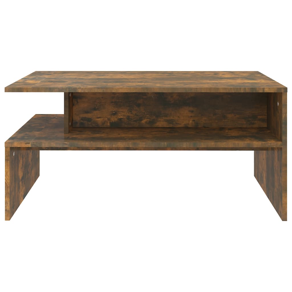 Table basse Chêne fumé 90x60x42,5 cm Bois d'ingénierie - XIOS