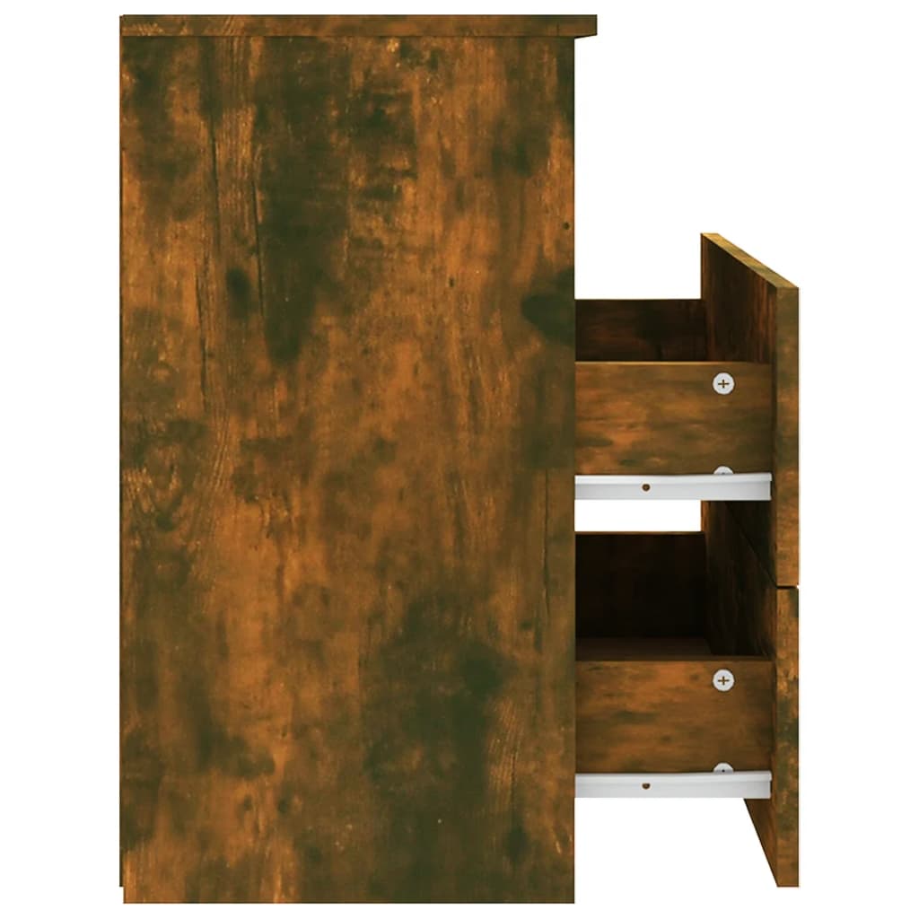 Table de chevet Chêne fumé 50x32x60 cm - XIOS