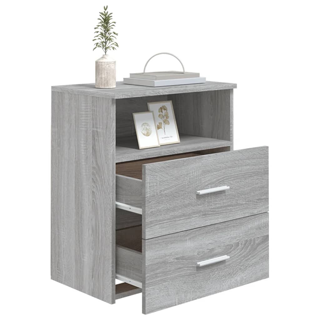 Table de chevet Sonoma gris 50x32x60 cm - XIOS
