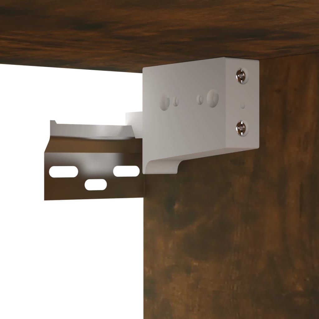 Armoire TV suspendue Chêne fumé 60x30x30 cm Bois d'ingénierie - XIOS