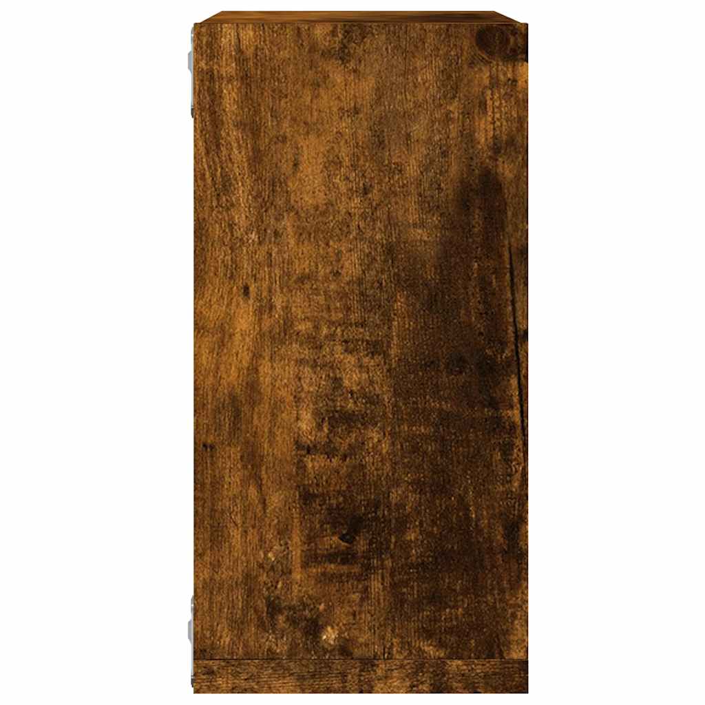 Étagères murales sous forme de cube 6 pcs chêne fumé 30x15x30cm - XIOS