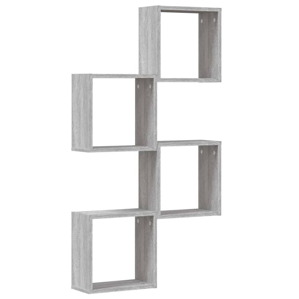 Étagères cube murales 4 pcs sonoma gris 30x15x30 cm - XIOS