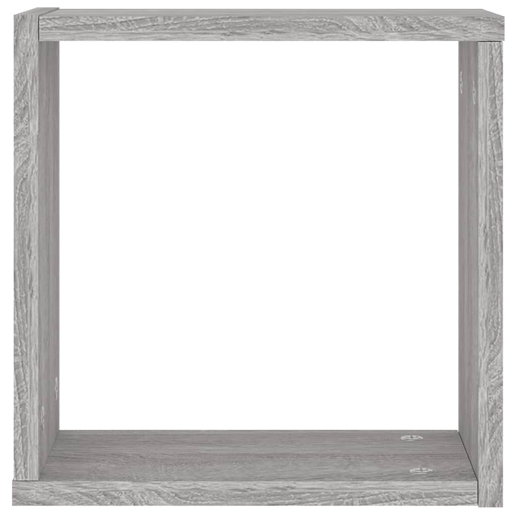 Étagères cube murales 4 pcs sonoma gris 30x15x30 cm - XIOS