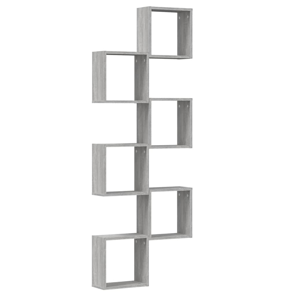 Étagères cube murales 6 pcs sonoma gris 30x15x30 cm - XIOS