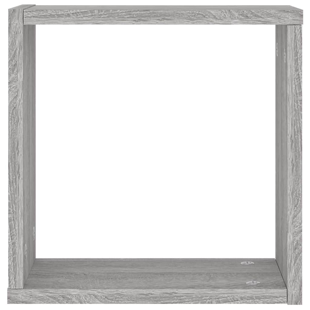 Étagères cube murales 6 pcs sonoma gris 30x15x30 cm - XIOS