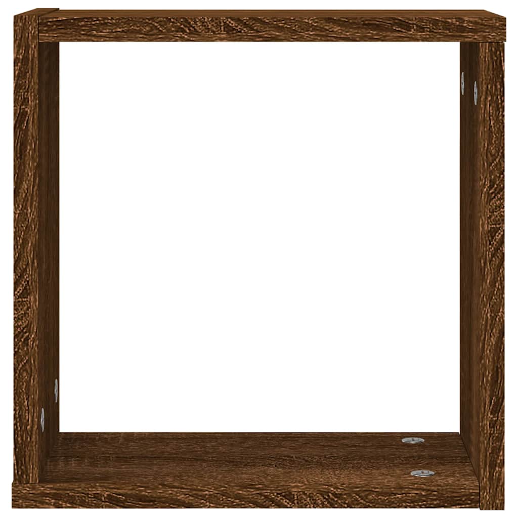 Étagères murales sous forme cube 2 pcs chêne marron 30x15x30cm - XIOS