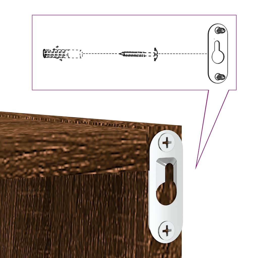 Étagères murales sous forme cube 2 pcs chêne marron 30x15x30cm - XIOS