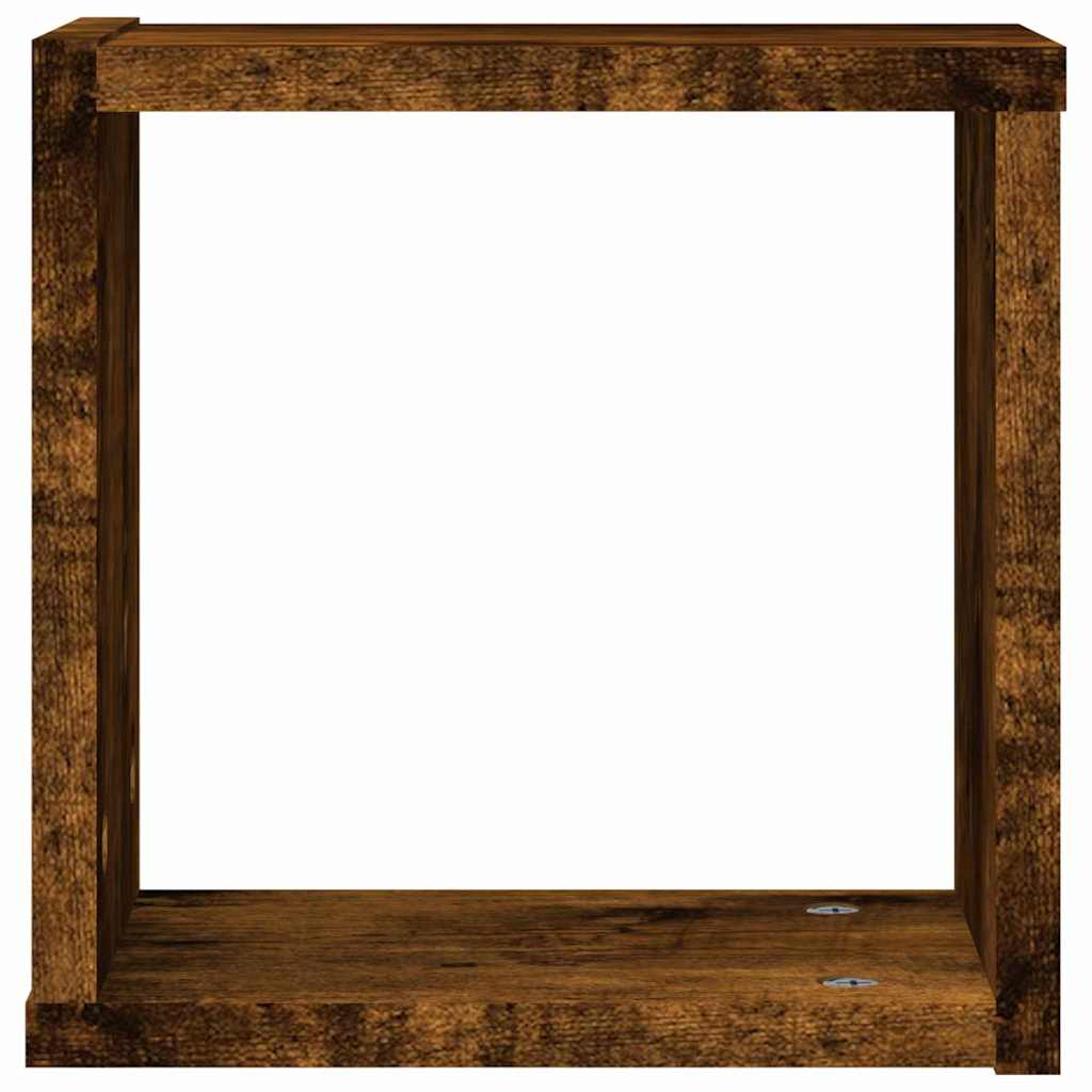 Étagères Murales 2 pcs Marron 26 x 15 x 26 cm Bois d'ingénierie - XIOS