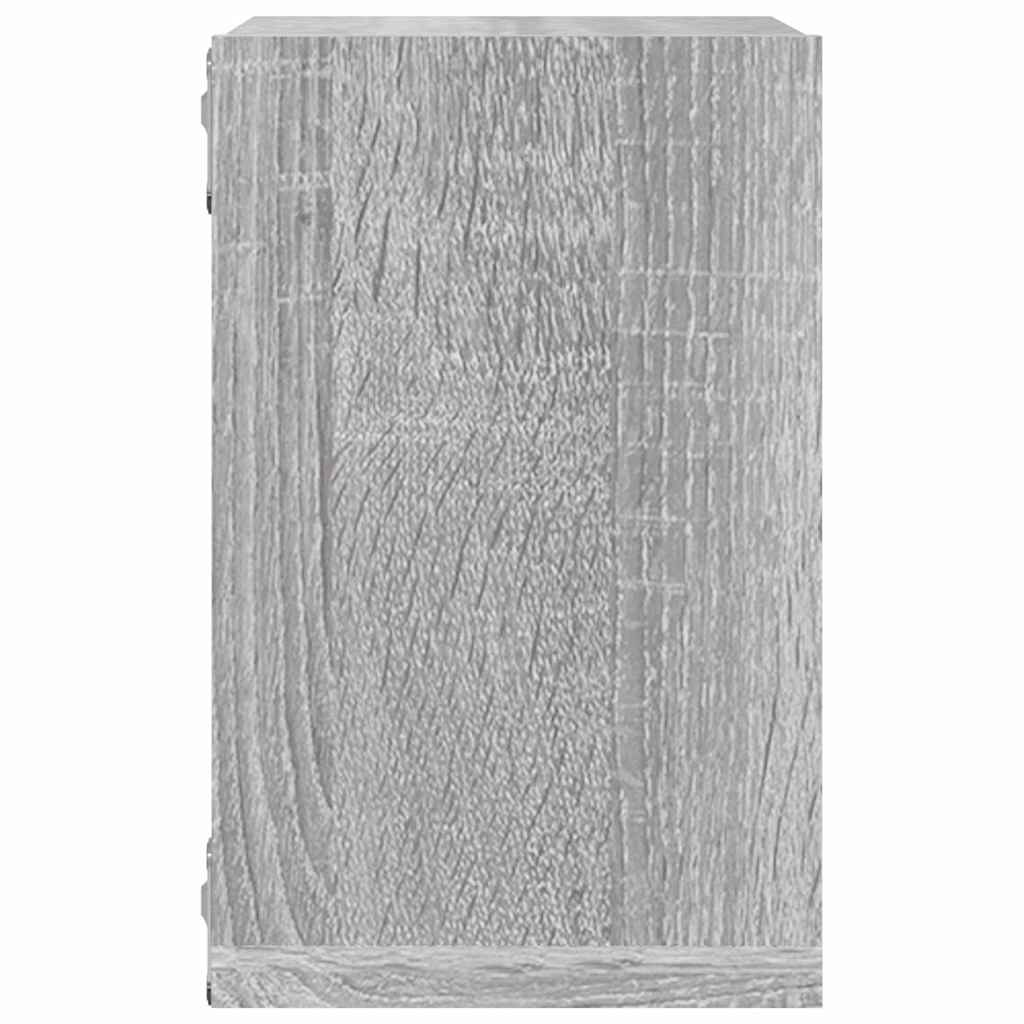 Étagères Murales 2 pcs Gris 26 x 15 x 26 cm Bois d'ingénierie - XIOS