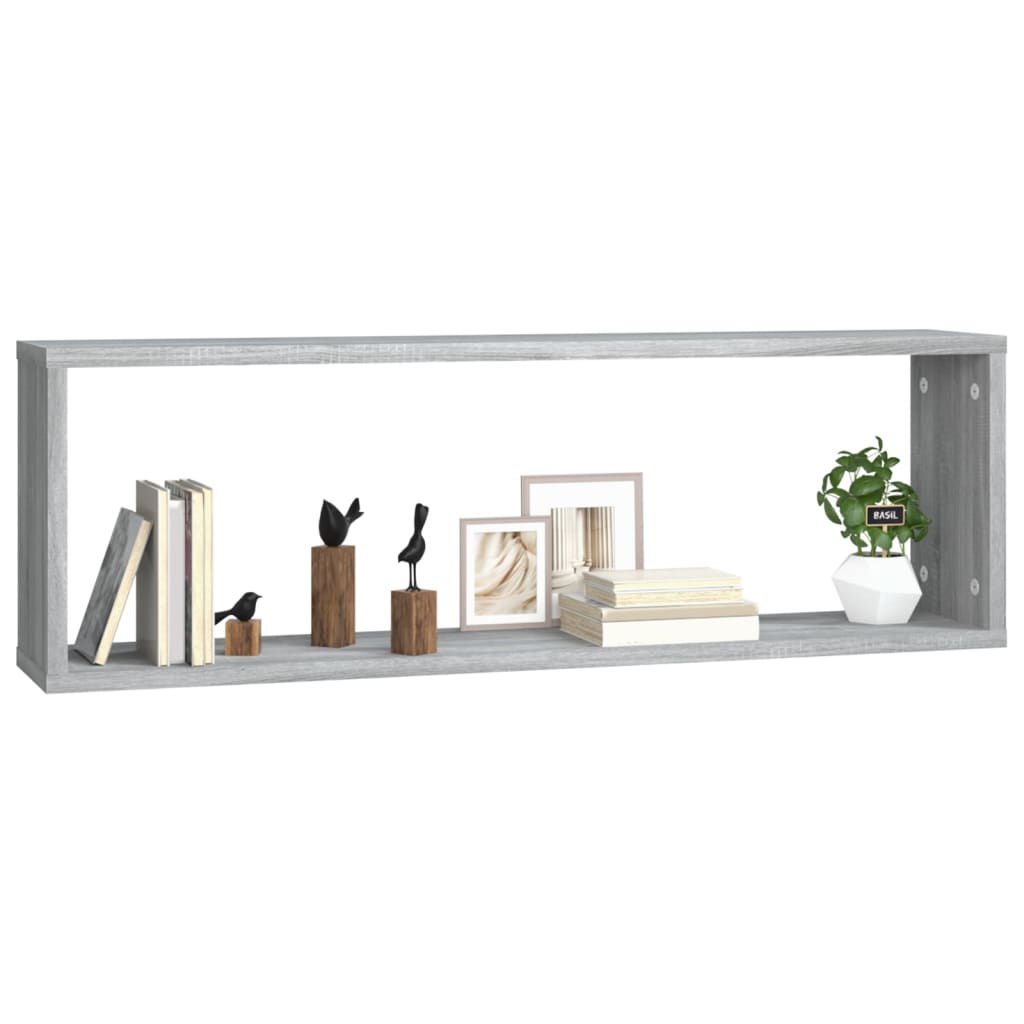 Étagères murales cubiques 4 pcs Sonoma gris 80x15x26,5 cm - XIOS