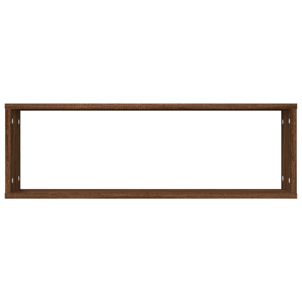 Étagères murales cubiques 4 pcs Chêne marron 80x15x26,5 cm - XIOS
