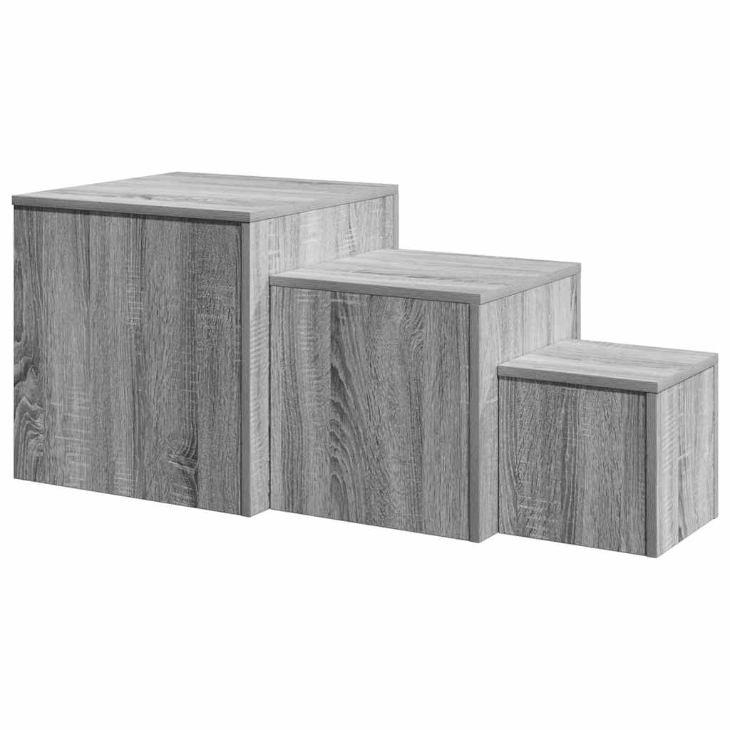 Tables d'appoint 3 pcs Sonoma gris Bois d'ingénierie - XIOS