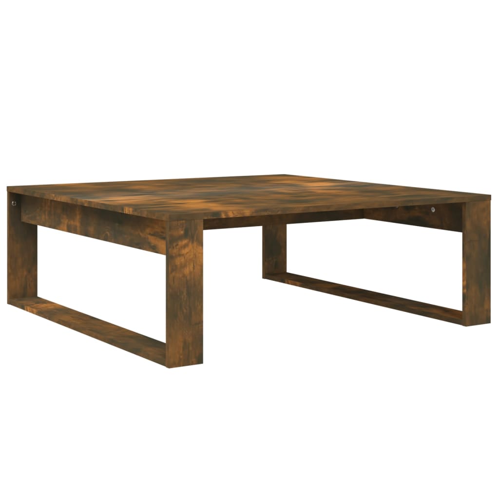 Table basse Chêne fumé 100x100x35 cm Bois d'ingénierie - XIOS