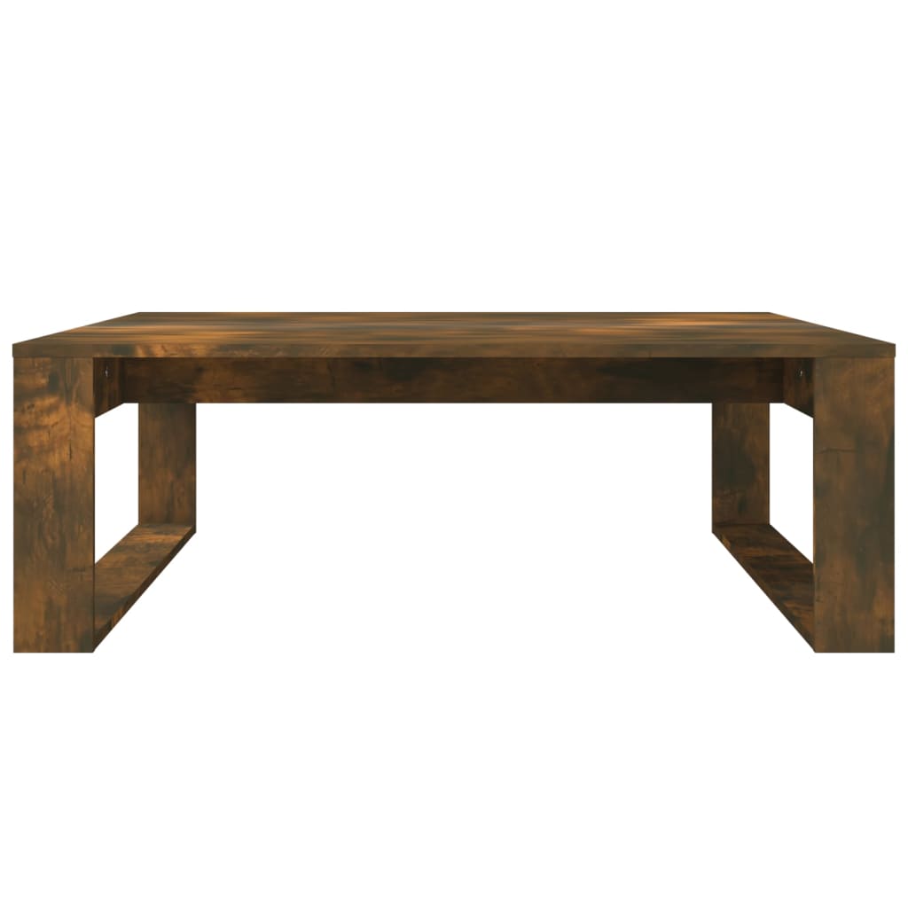 Table basse Chêne fumé 100x100x35 cm Bois d'ingénierie - XIOS