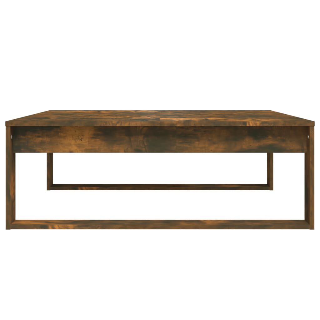 Table basse Chêne fumé 100x100x35 cm Bois d'ingénierie - XIOS