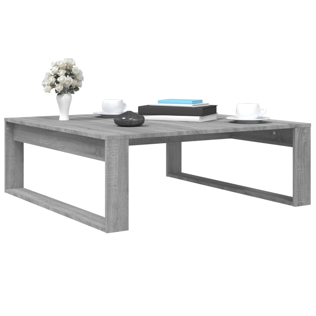 Table basse Sonoma gris 100x100x35 cm Bois d'ingénierie - XIOS