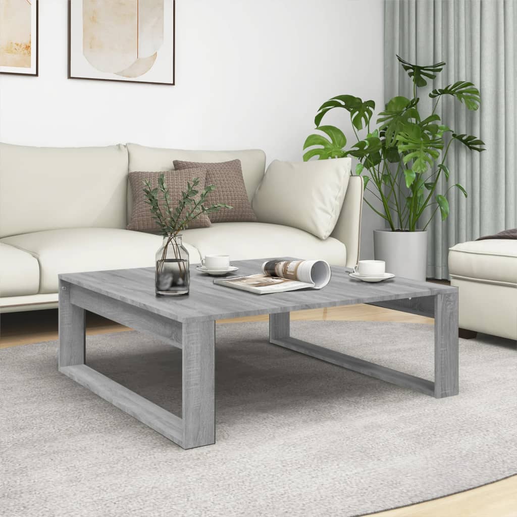 Table basse Sonoma gris 100x100x35 cm Bois d'ingénierie - XIOS
