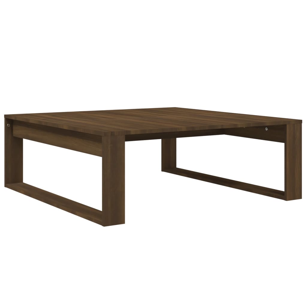 Table basse Chêne marron 100x100x35 cm Bois d'ingénierie - XIOS