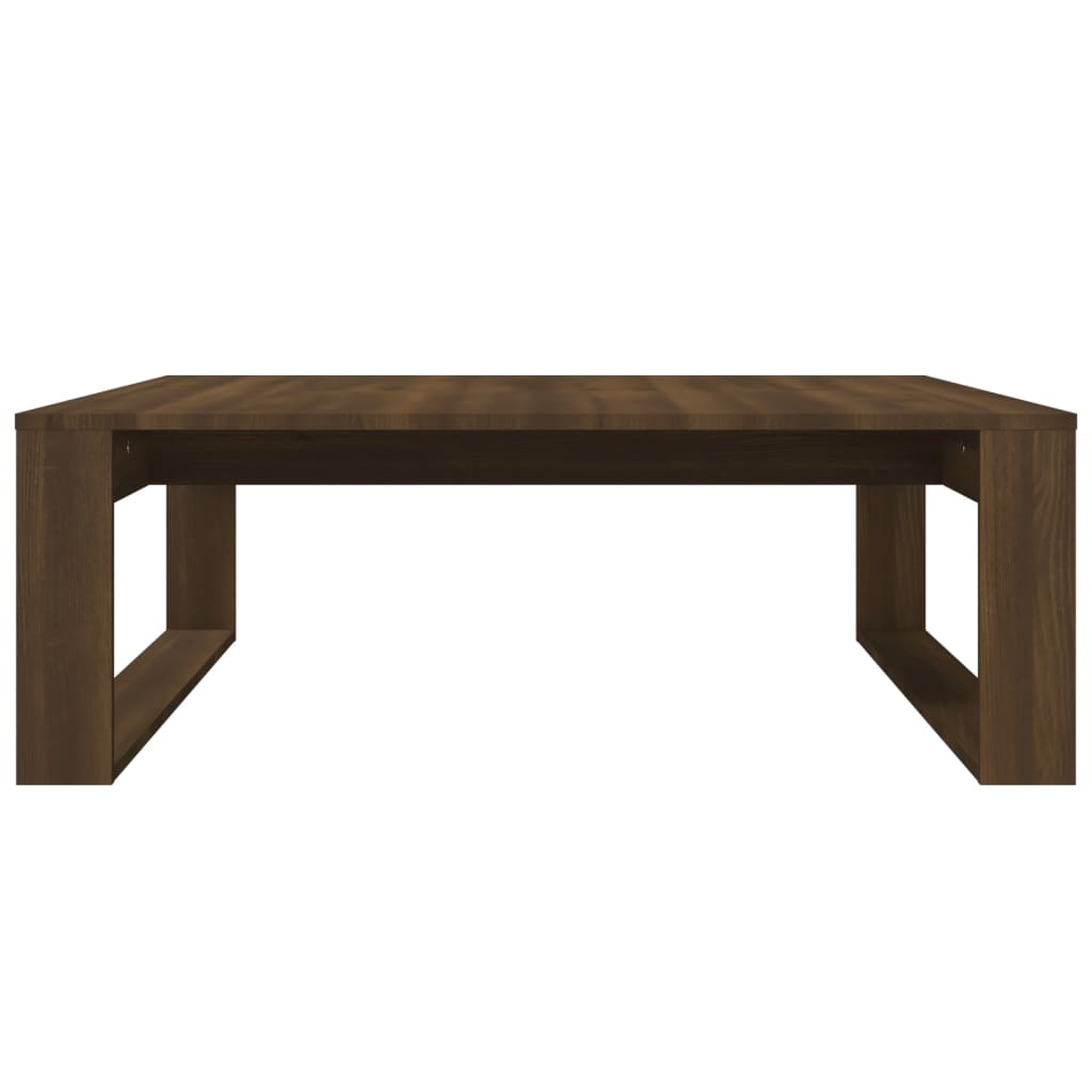 Table basse Chêne marron 100x100x35 cm Bois d'ingénierie - XIOS