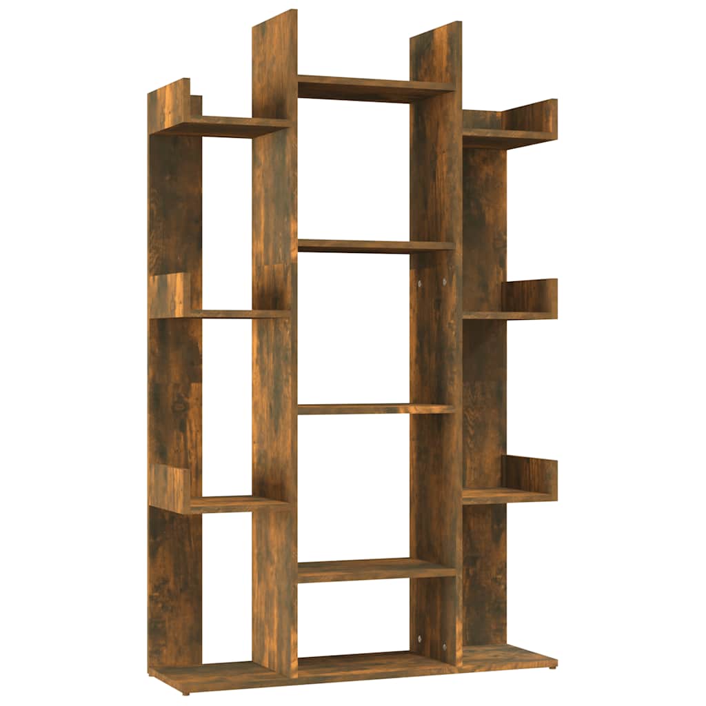 Bibliothèque Chêne fumé 86x25,5x140 cm Bois d'ingénierie - XIOS
