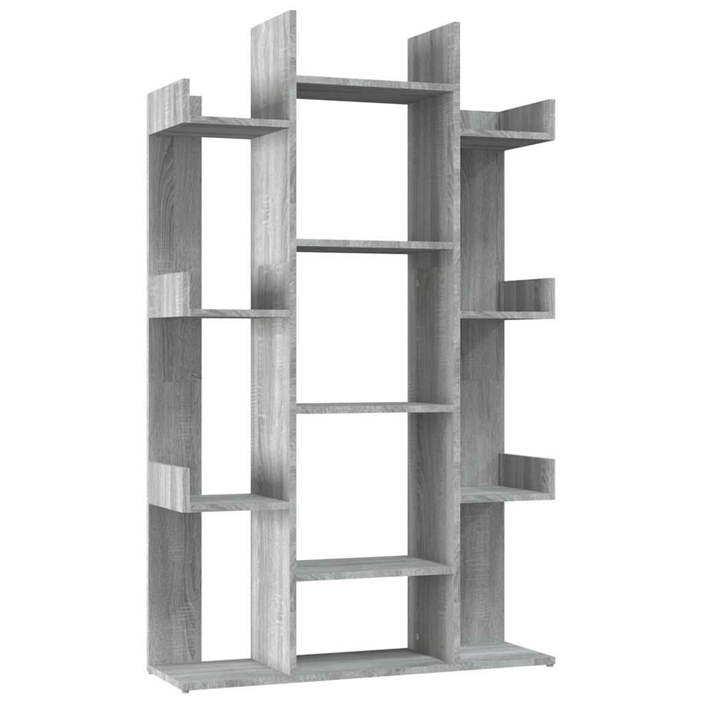 Bibliothèque Sonoma gris 86x25,5x140 cm Bois d'ingénierie - XIOS