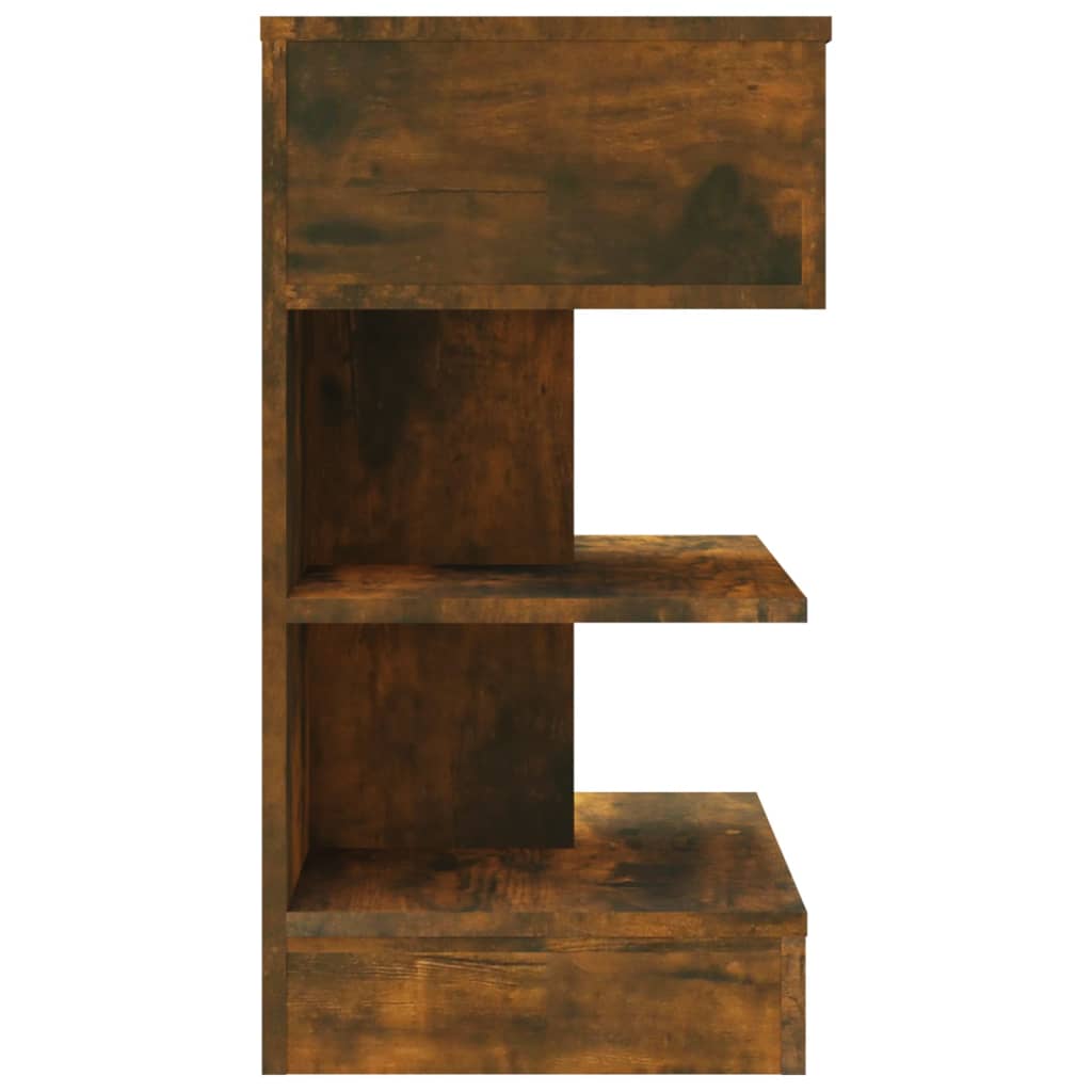 Table de chevet Chêne fumé 40x35x65 cm Bois d'ingénierie - XIOS