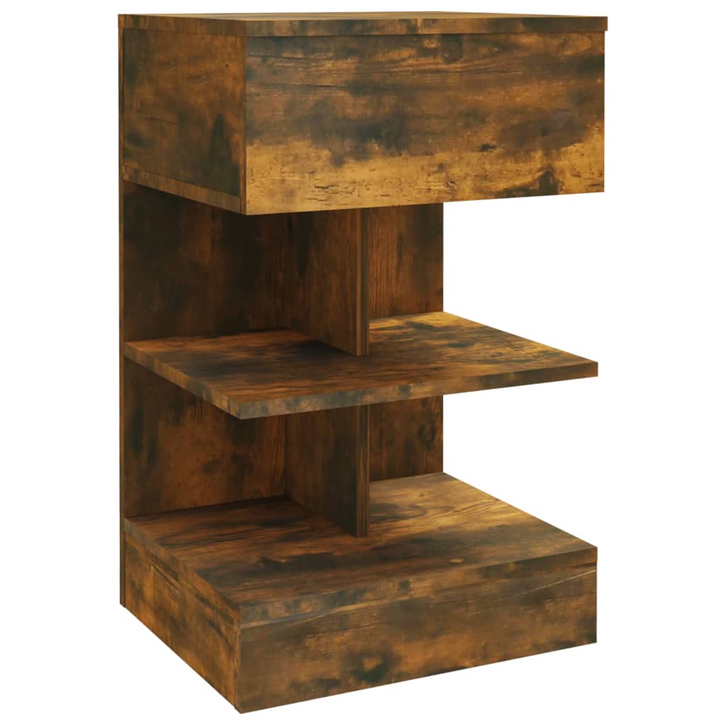 Tables de chevet 2 pcs chêne fumé 40x35x65 cm bois d’ingénierie - XIOS