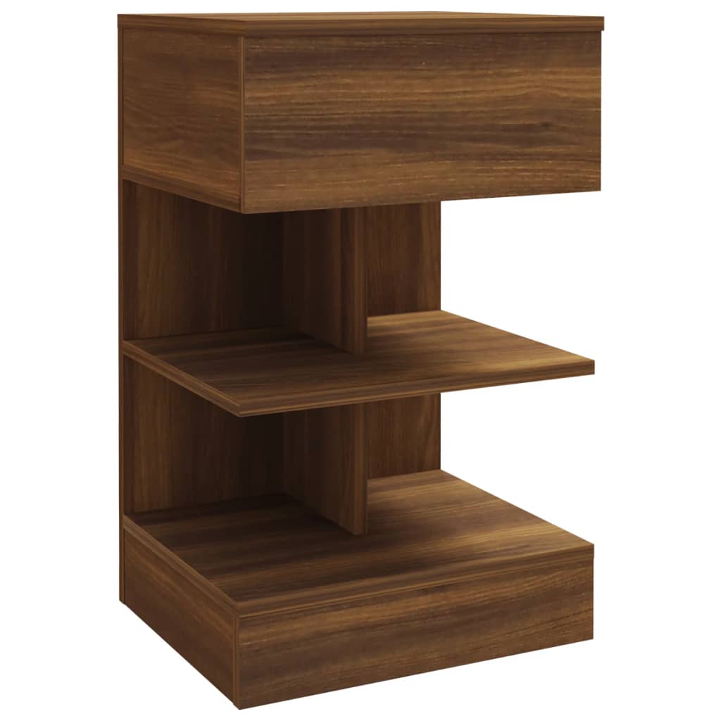 Table de chevet Chêne marron 40x35x65 cm Bois d'ingénierie - XIOS