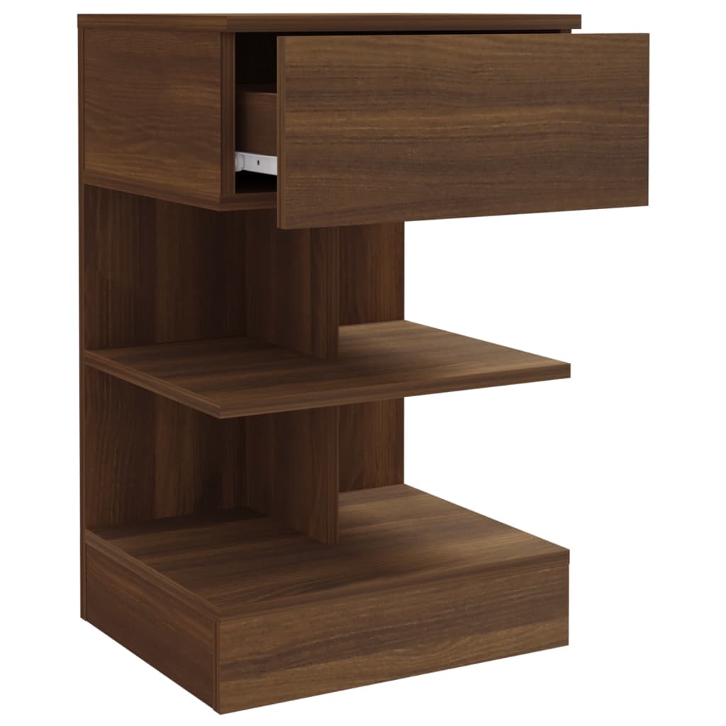 Table de chevet Chêne marron 40x35x65 cm Bois d'ingénierie - XIOS