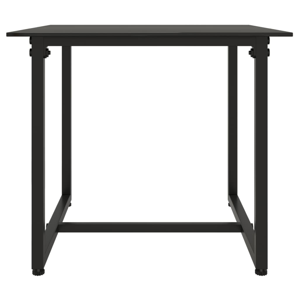Mobilier d'extérieur 3 pcs avec coussins Résine tressée Noir