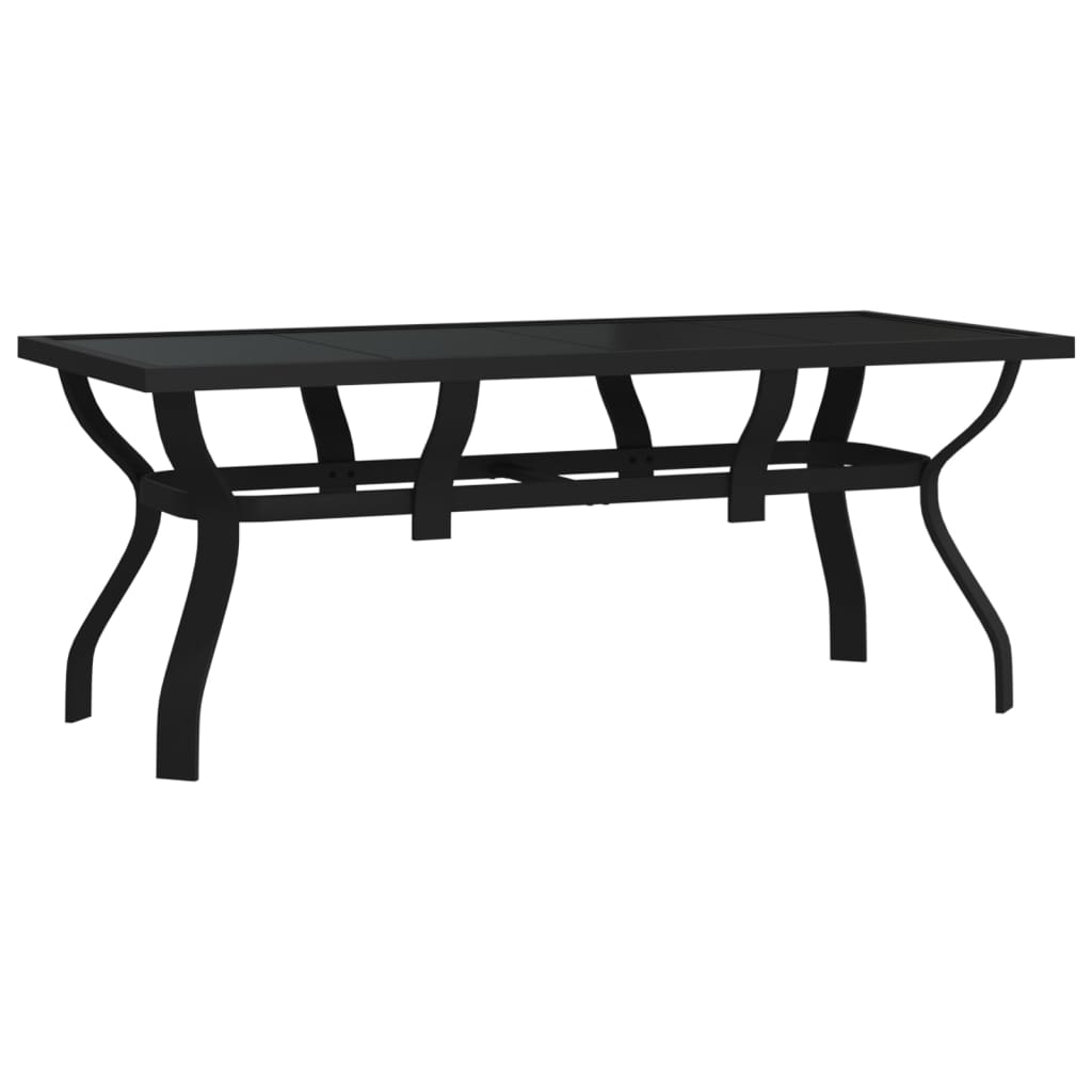 Ensemble à manger de jardin 5 pcs Noir