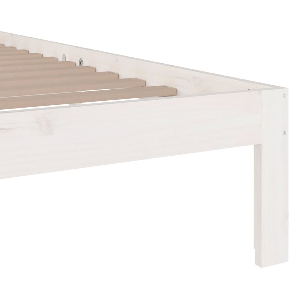 Cadre de lit sans matelas blanc 140x190 cm - XIOS