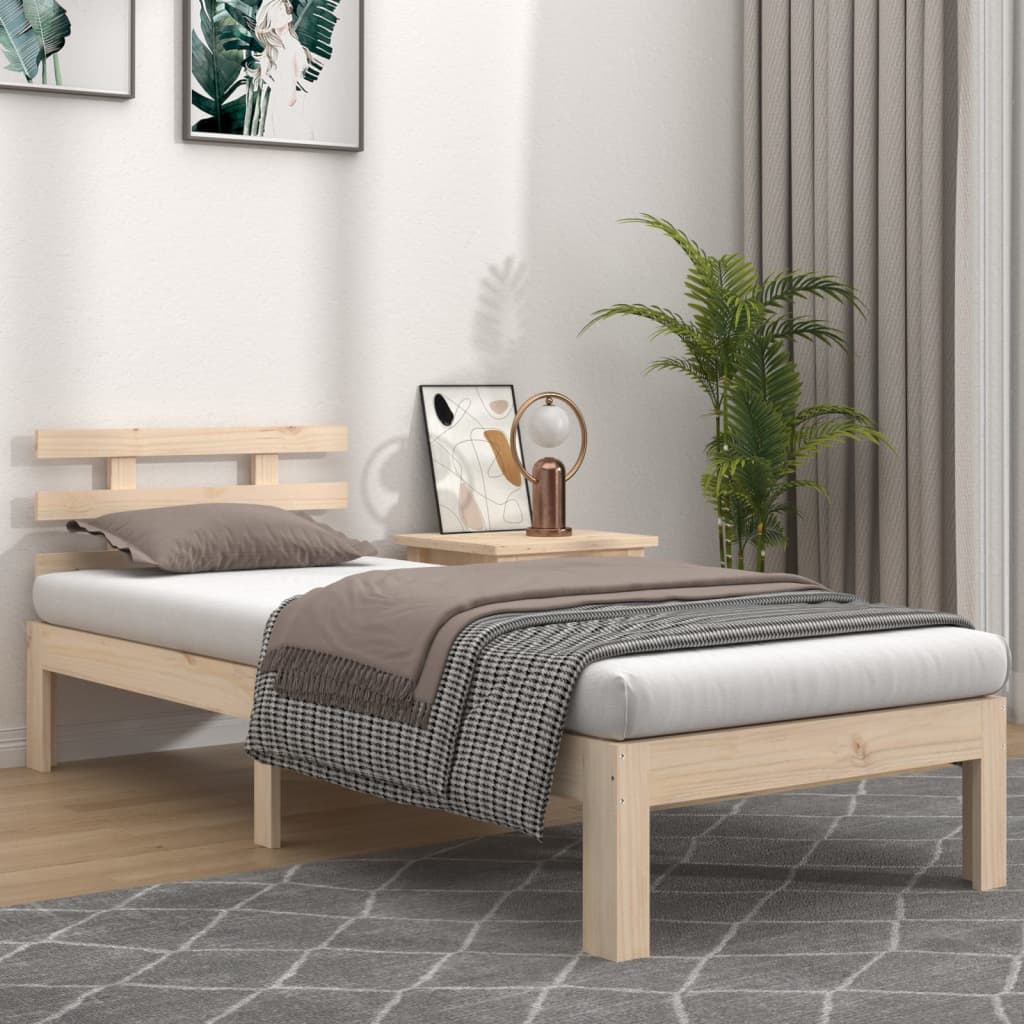 Cadre de lit sans matelas bois massif 90x200 cm - XIOS