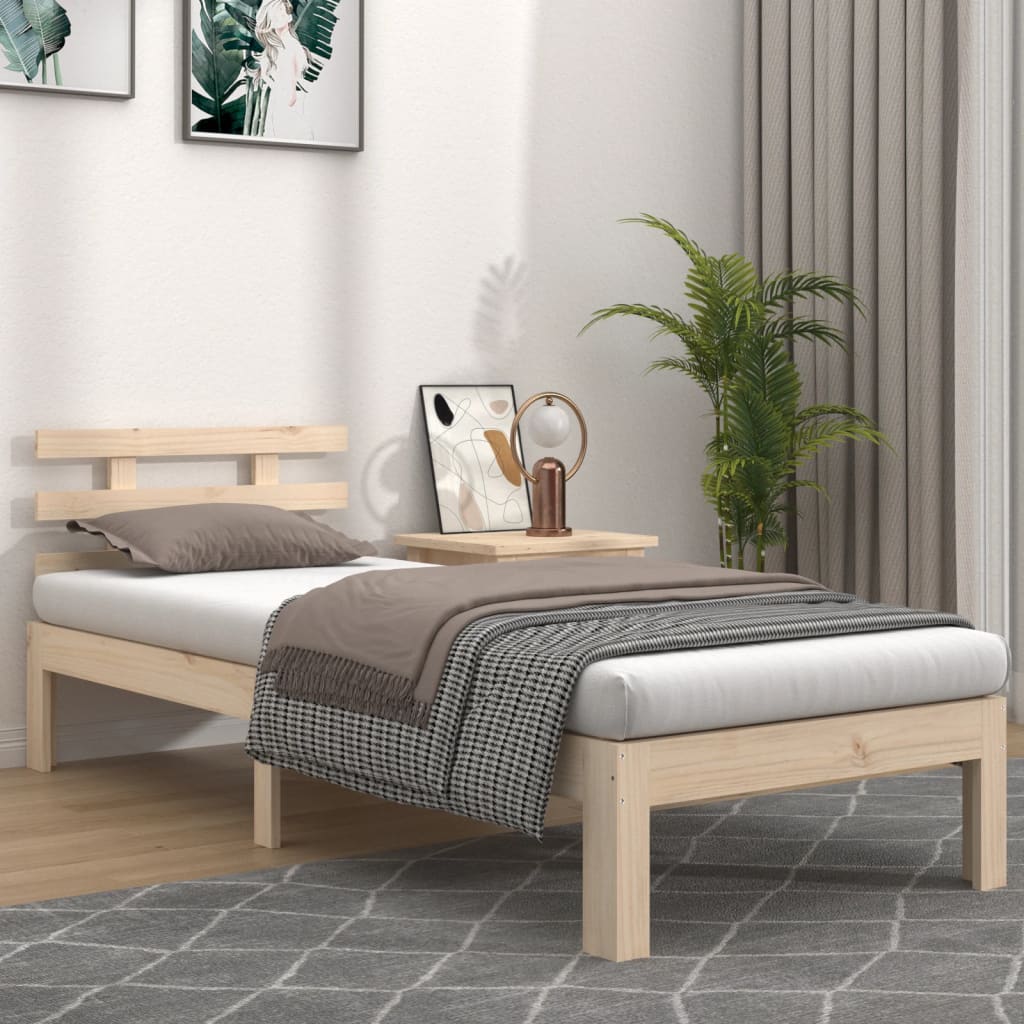 Cadre de lit sans matelas bois massif 100x200 cm - XIOS