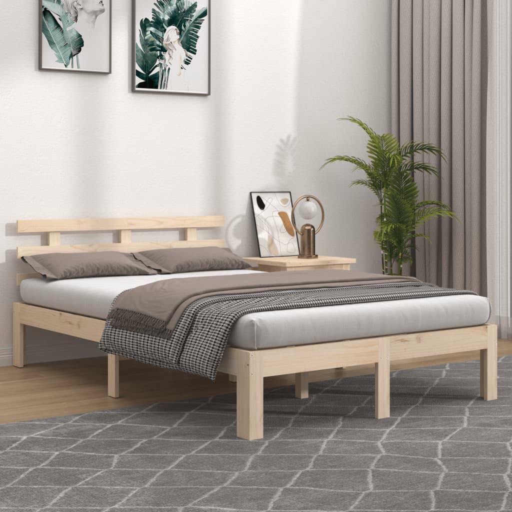 Cadre de lit sans matelas bois massif 120x200 cm - XIOS