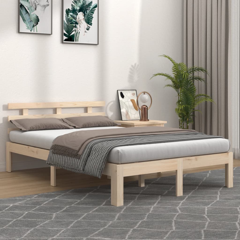 Cadre de lit sans matelas bois massif 180x200 cm - XIOS