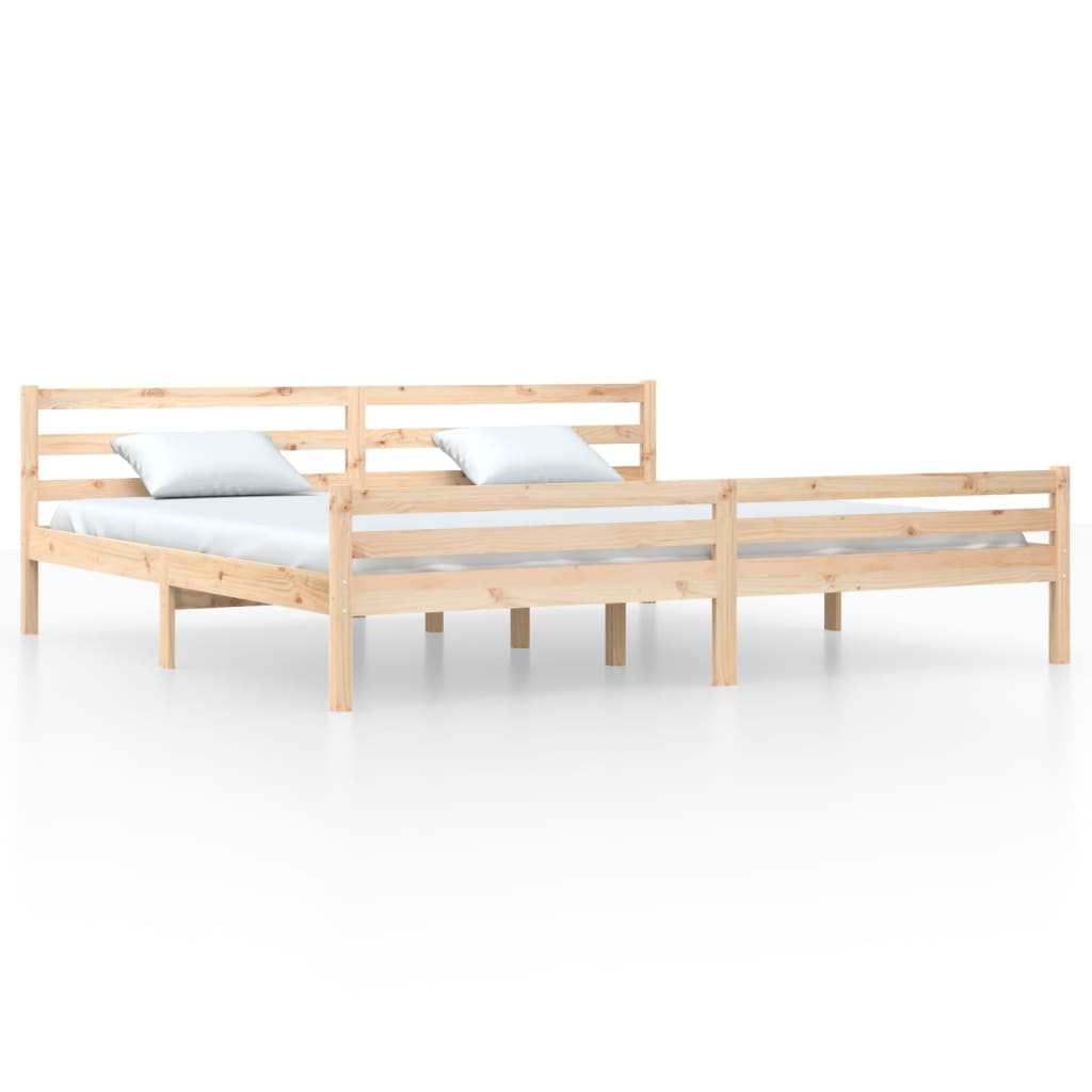 Cadre de lit sans matelas bois massif 200x200 cm - XIOS