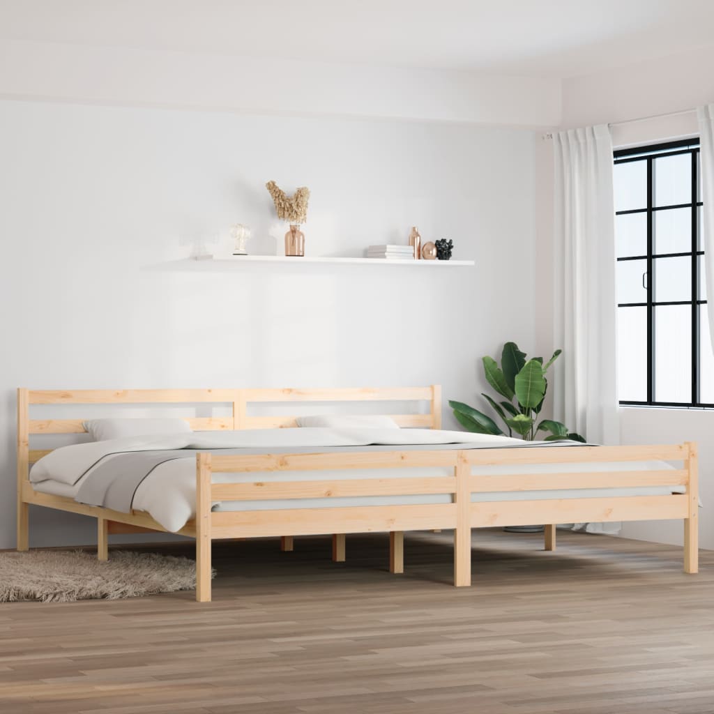 Cadre de lit sans matelas bois massif 200x200 cm - XIOS