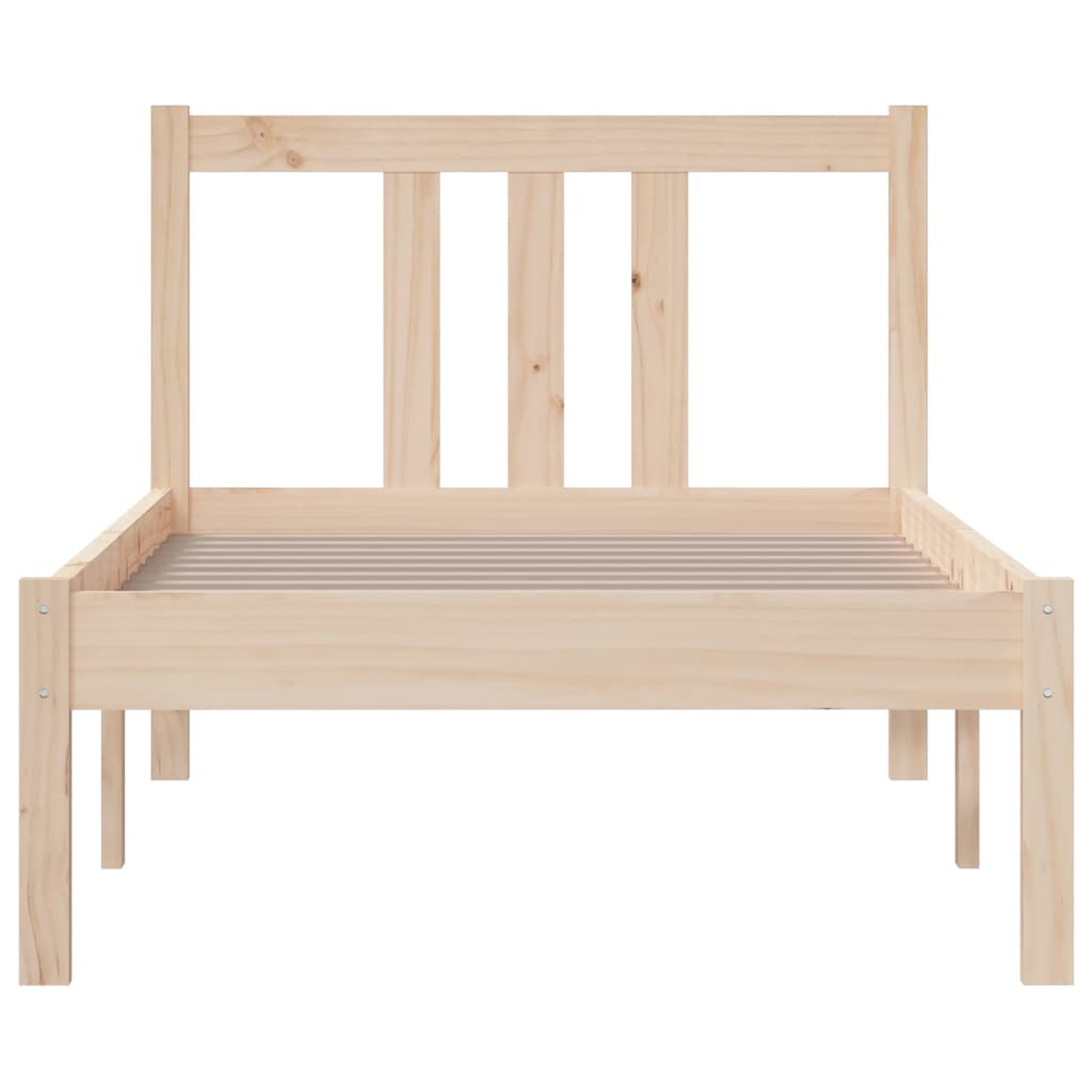Cadre de lit sans matelas bois massif 75x190 cm - XIOS