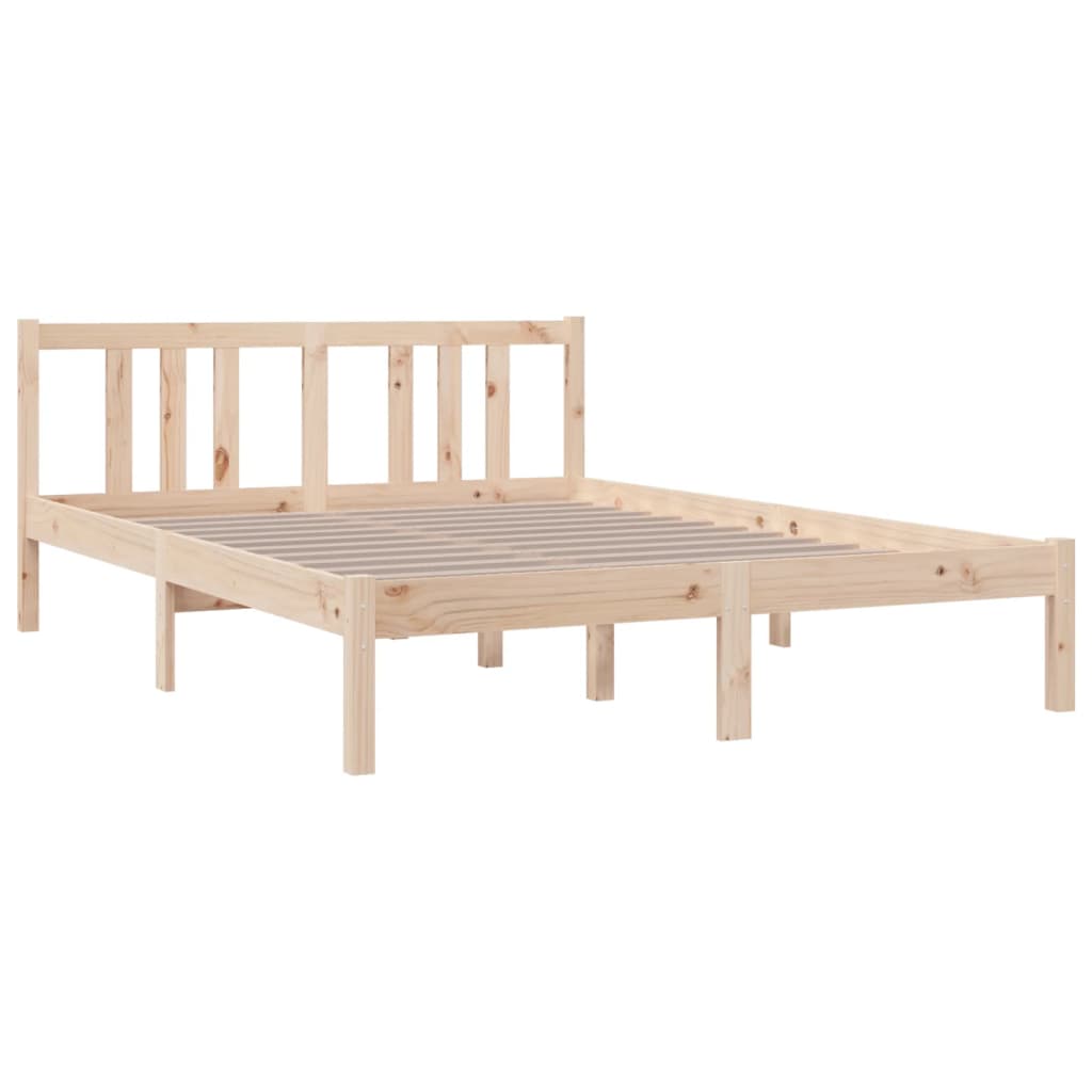 Cadre de lit sans matelas bois massif 135x190 cm - XIOS