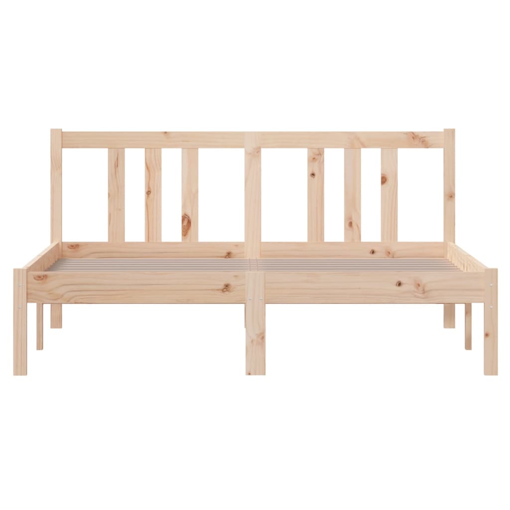 Cadre de lit sans matelas bois massif 135x190 cm - XIOS
