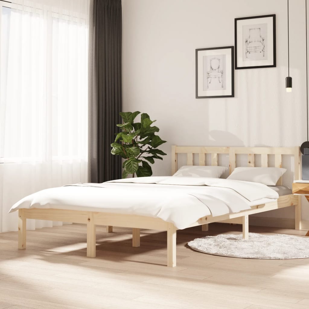 Cadre de lit sans matelas bois massif 120x200 cm - XIOS