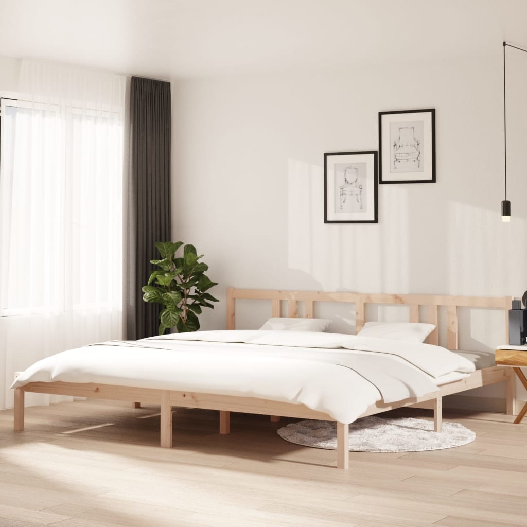 Cadre de lit sans matelas bois massif 200x200 cm - XIOS