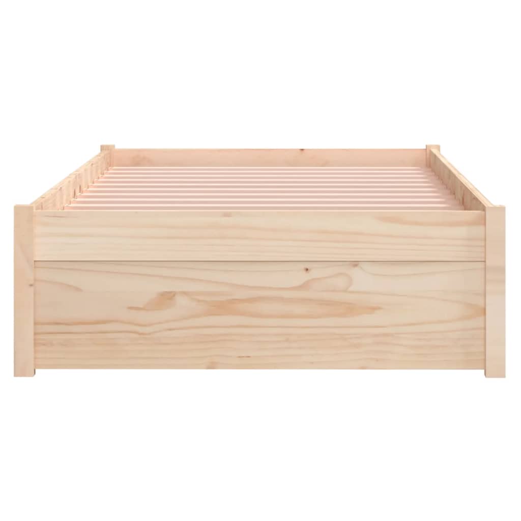 Cadre de lit sans matelas bois massif 75x190 cm - XIOS