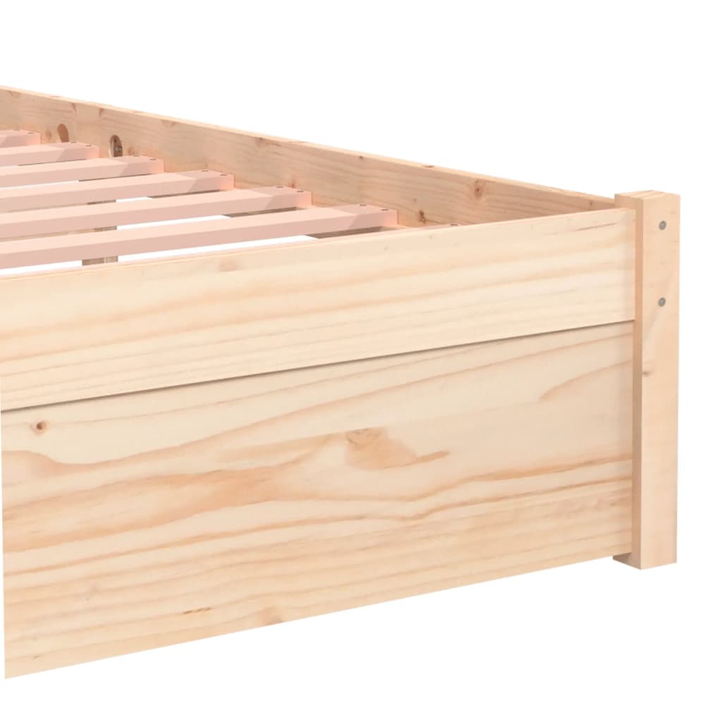 Cadre de lit sans matelas bois massif 75x190 cm - XIOS