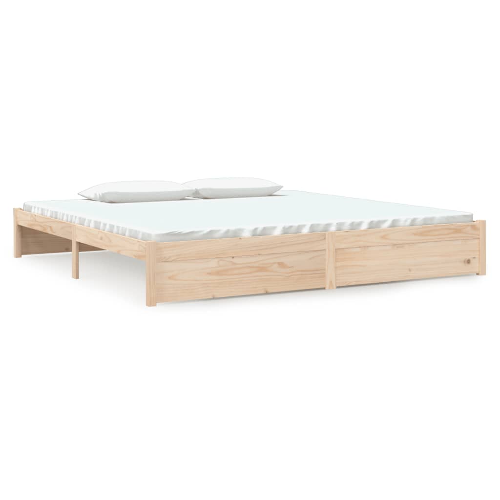 Cadre de lit sans matelas bois massif 200x200 cm - XIOS