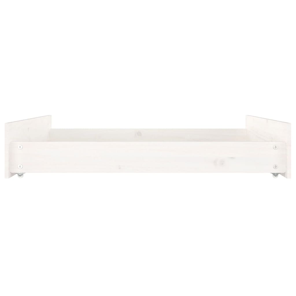 Tiroirs de lit 2 pcs blanc Bois de pin massif - XIOS