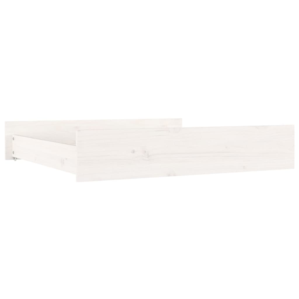 Tiroirs de lit 2 pcs blanc Bois de pin massif - XIOS