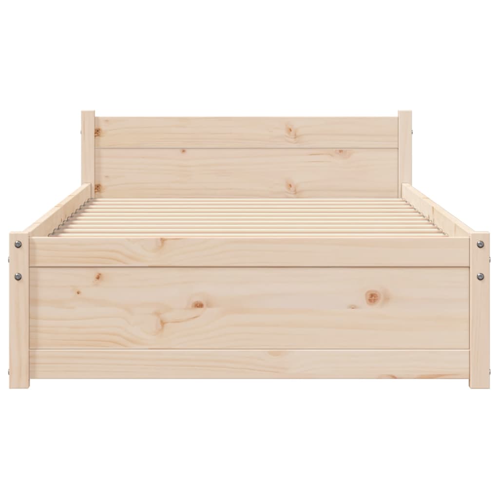 Cadre de lit sans matelas bois massif 90x190 cm - XIOS