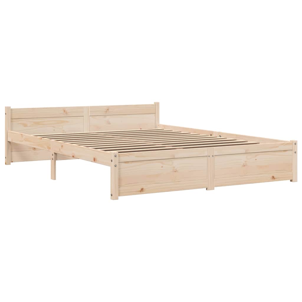 Cadre de lit sans matelas bois massif 135x190 cm - XIOS